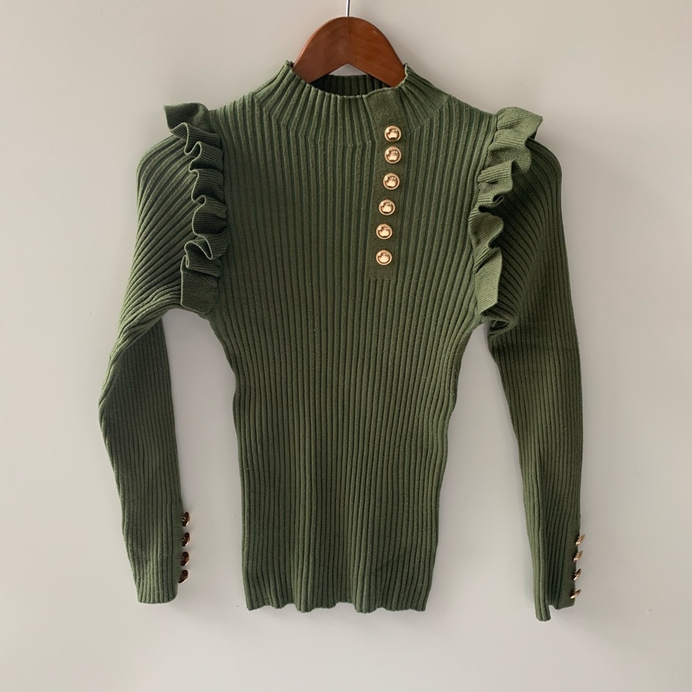 Mock Ribbed Turtleneck Top - Picture 3 of 7
